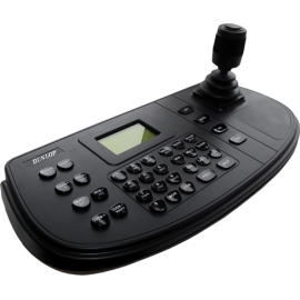 Network Keyboard 128X64 pixel display 4-axis 4-dimensional control lever with PTZ camera and DVR / NVR control